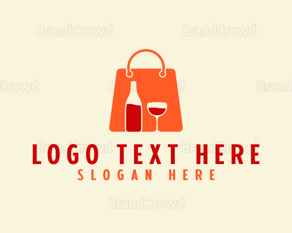 Wine Bottle Glass Logo