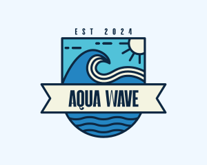 Ocean Waves Surf logo design