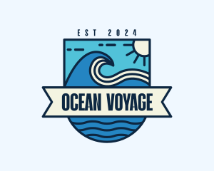 Ocean Waves Surf logo design