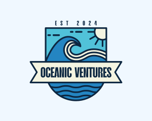 Ocean Waves Surf logo design