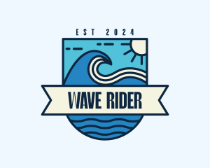 Ocean Waves Surf logo design
