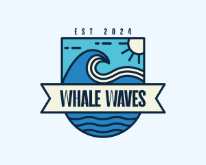 Ocean Waves Surf logo design