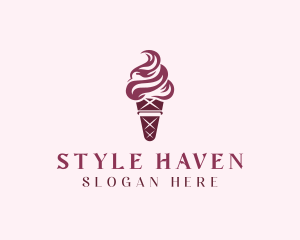 Sweet Ice Cream Dessert Logo