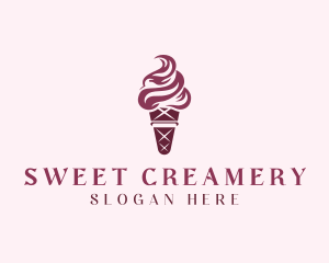 Creamery - Sweet Ice Cream Dessert logo design