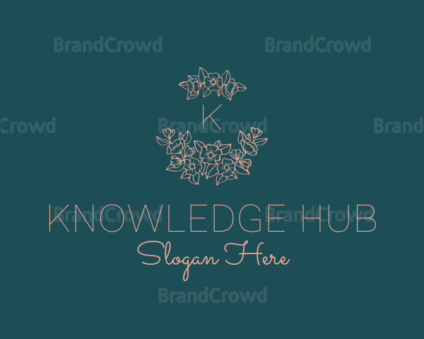 Floral Peony Flower Decoration Logo