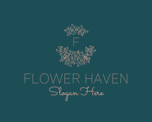 Floral Peony Flower Decoration  logo design