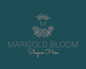 Marigold - Floral Peony Flower Decoration logo design