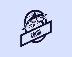 Emblem - Fish Marlin Fishing logo design