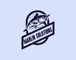 Fish Marlin Fishing logo design