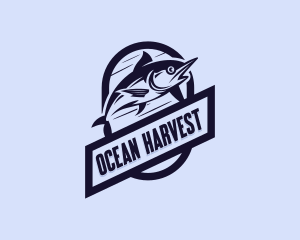 Fish Marlin Fishing logo design