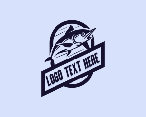 Angler - Fish Marlin Fishing logo design