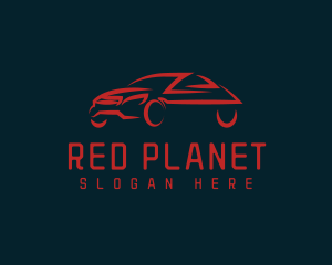 Red Car Automobile logo design