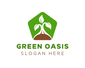 Green Organic Plant logo design