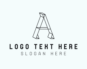 Letter A - 3D Geometric Architecture logo design