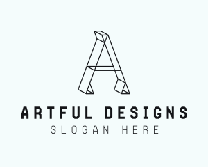 Geometric Architecture Letter A logo design