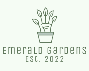 Hand Plant Garden  logo design