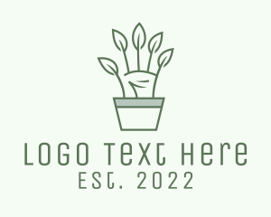 Agriculturist - Hand Plant Garden logo design