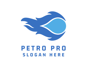 Petroleum - Cold Fire Ball logo design
