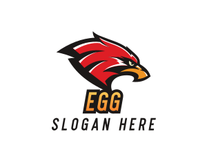 Esports Gamer Eagle logo design