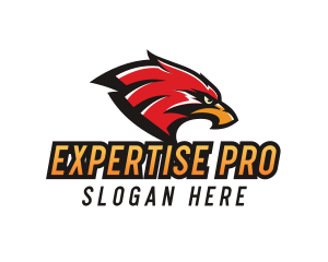 Esports Gamer Eagle logo design