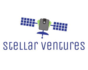 Space Wallet Satellite logo design