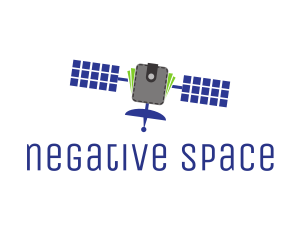 Space Wallet Satellite logo design
