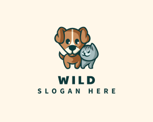 Cute Dog Cat Animal Logo