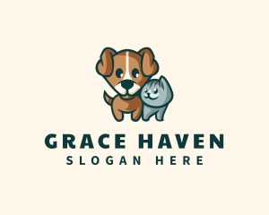 Breeder - Cute Dog Cat Animal logo design