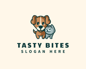 Animal Shelter - Cute Dog Cat Animal logo design