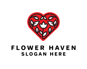 Flower Heart Florist logo design