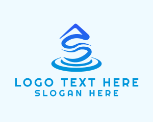 Meditation - Yoga Pose Letter S logo design