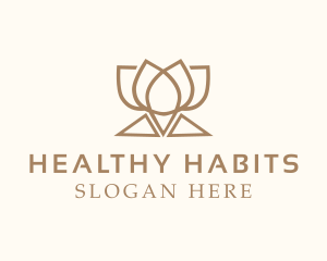 Brown Luxury Yoga logo design