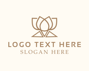 Massage - Brown Luxury Yoga logo design