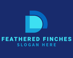 Tech Finance Letter D logo design