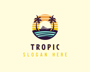 Beach Cruising Yacht logo design