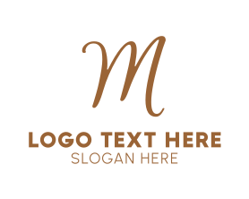 Chic - Bronze Letter M logo design