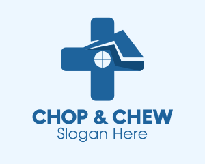 Medical Cross Clinic Window Logo