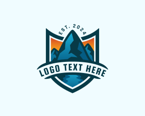 Shield - Travel Mountain Shield logo design