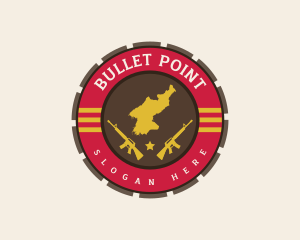 Firearm - North Korea Military Weapon logo design