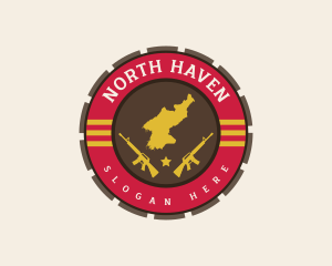 North Korea Military Weapon logo design