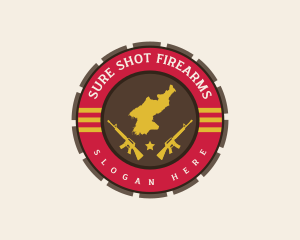 North Korea Military Weapon logo design