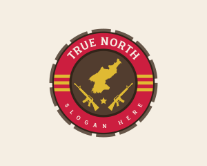 North Korea Military Weapon logo design