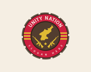 North Korea Military Weapon logo design