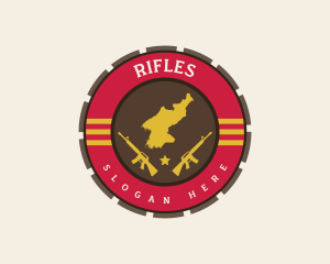 North Korea Military Weapon logo design