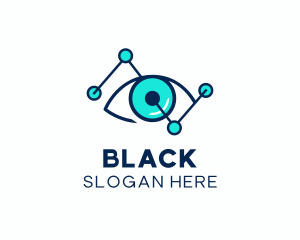 Technology - Digital Eye  Molecules logo design