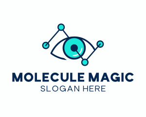 Digital Eye  Molecules logo design