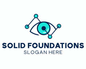 Research - Digital Eye  Molecules logo design