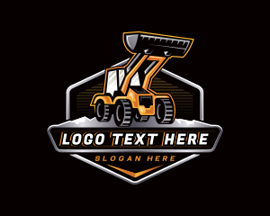 Machine - Excavator Bulldozer Construction logo design