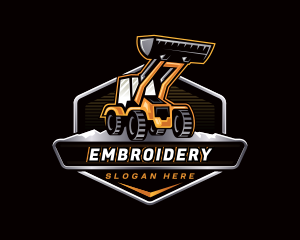 Excavator Bulldozer Heavy Equipment Logo