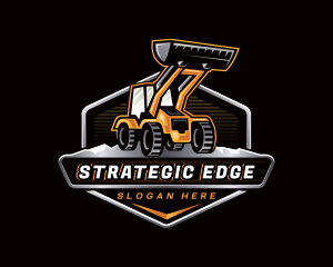 Digger - Excavator Bulldozer Construction logo design